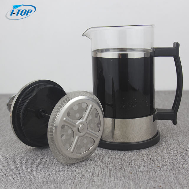 I-TOP GFP13 무료 샘플 600ml 800ml 1000ml 저가 dropshipping 커피 메이커 cafetiere 스테인레스 유리 커피 프렌치 프레스