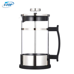 I-TOP GFP13 무료 샘플 600ml 800ml 1000ml 저가 dropshipping 커피 메이커 cafetiere 스테인레스 유리 커피 프렌치 프레스